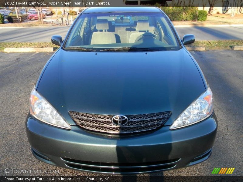 Aspen Green Pearl / Dark Charcoal 2002 Toyota Camry SE