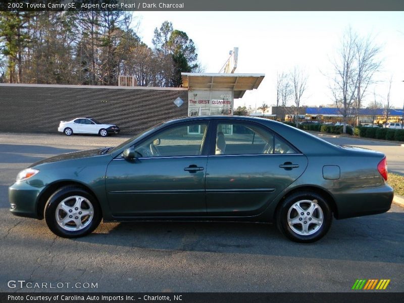 Aspen Green Pearl / Dark Charcoal 2002 Toyota Camry SE