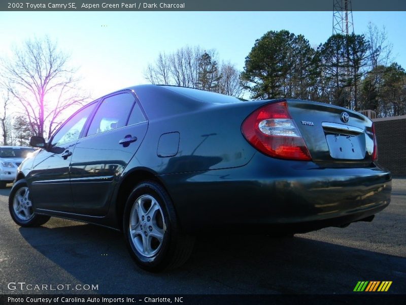Aspen Green Pearl / Dark Charcoal 2002 Toyota Camry SE