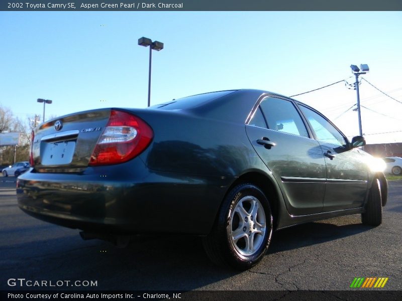 Aspen Green Pearl / Dark Charcoal 2002 Toyota Camry SE