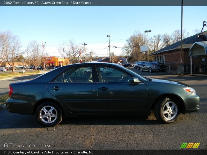 Aspen Green Pearl / Dark Charcoal 2002 Toyota Camry SE