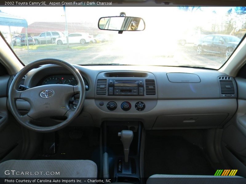 Aspen Green Pearl / Dark Charcoal 2002 Toyota Camry SE