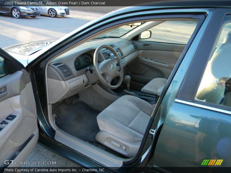 Aspen Green Pearl / Dark Charcoal 2002 Toyota Camry SE
