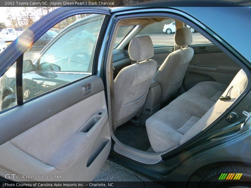 Aspen Green Pearl / Dark Charcoal 2002 Toyota Camry SE