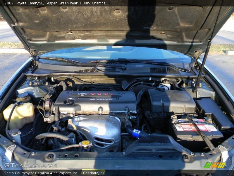 Aspen Green Pearl / Dark Charcoal 2002 Toyota Camry SE