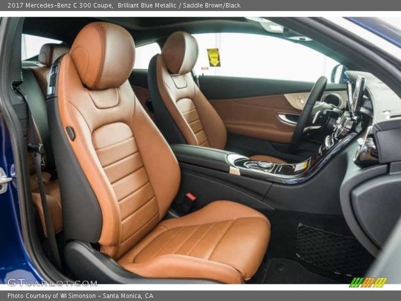 Brilliant Blue Metallic / Saddle Brown/Black 2017 Mercedes-Benz C 300 Coupe
