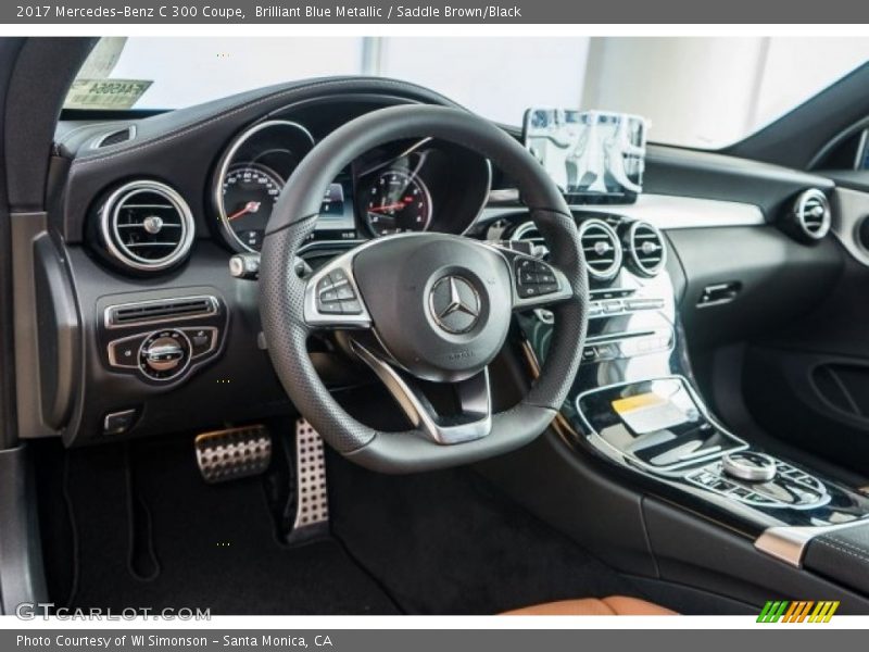 Brilliant Blue Metallic / Saddle Brown/Black 2017 Mercedes-Benz C 300 Coupe