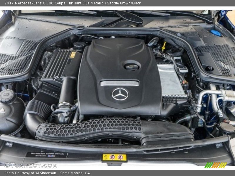 Brilliant Blue Metallic / Saddle Brown/Black 2017 Mercedes-Benz C 300 Coupe
