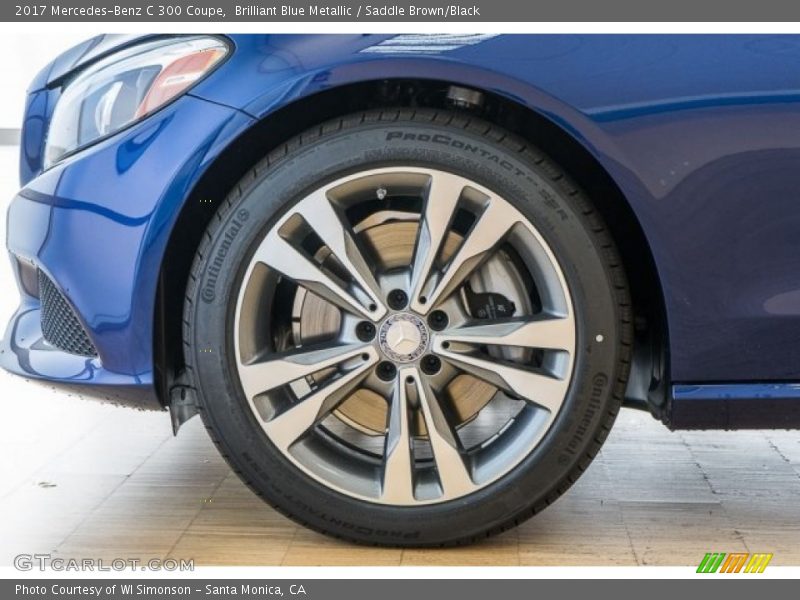 Brilliant Blue Metallic / Saddle Brown/Black 2017 Mercedes-Benz C 300 Coupe