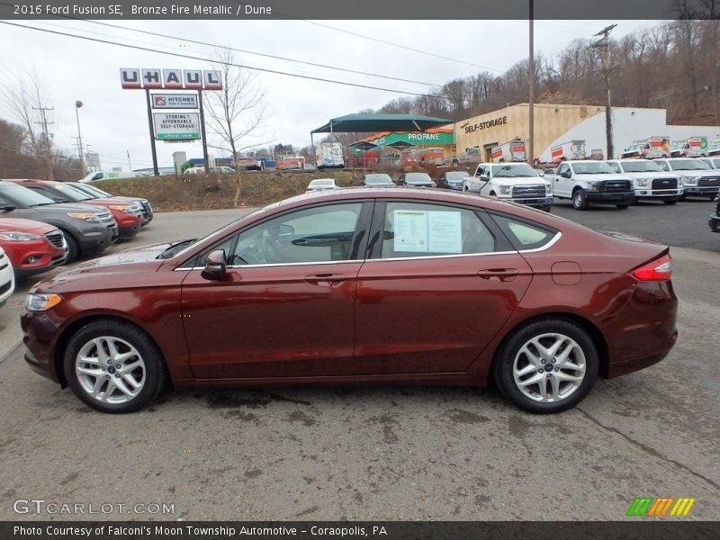 Bronze Fire Metallic / Dune 2016 Ford Fusion SE