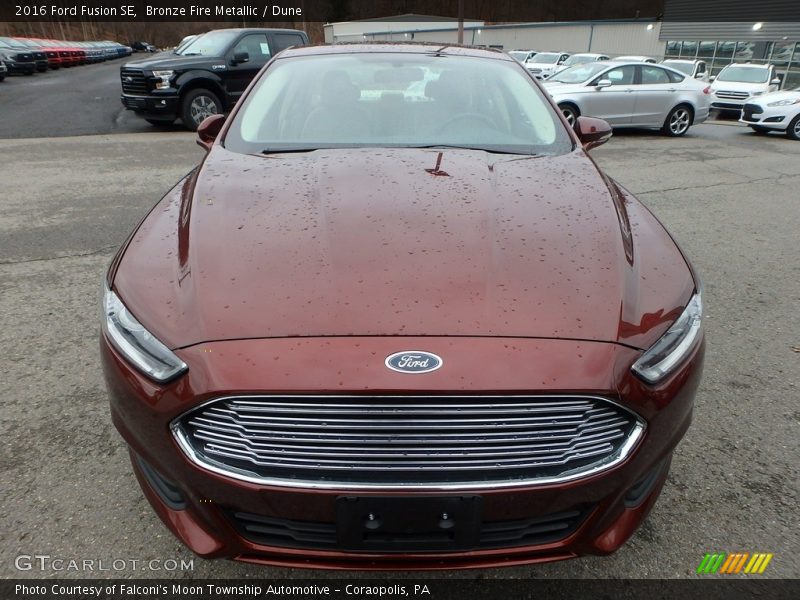Bronze Fire Metallic / Dune 2016 Ford Fusion SE