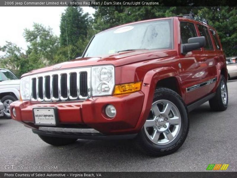 Inferno Red Pearl / Dark Slate Gray/Light Graystone 2006 Jeep Commander Limited 4x4