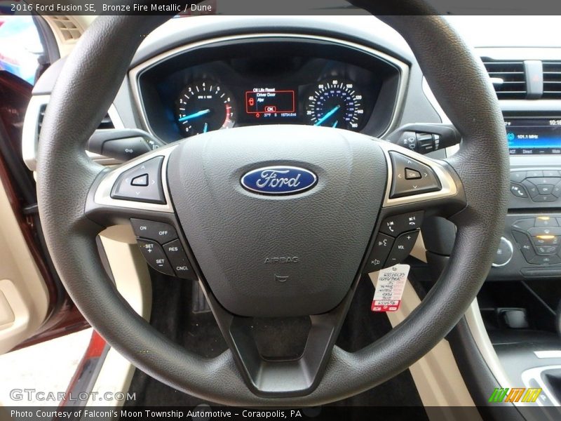 Bronze Fire Metallic / Dune 2016 Ford Fusion SE