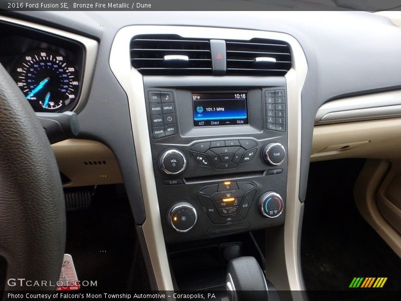 Bronze Fire Metallic / Dune 2016 Ford Fusion SE