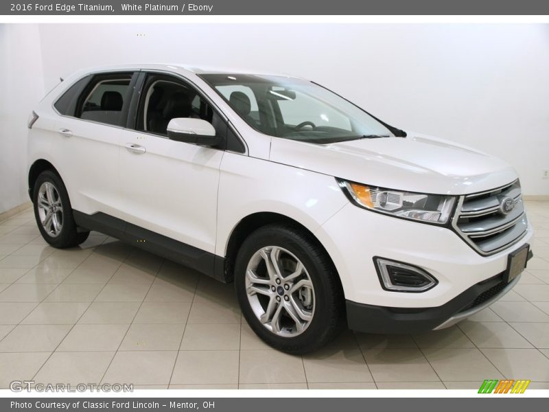 White Platinum / Ebony 2016 Ford Edge Titanium