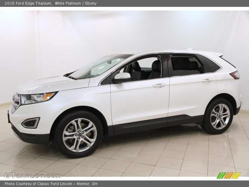 White Platinum / Ebony 2016 Ford Edge Titanium