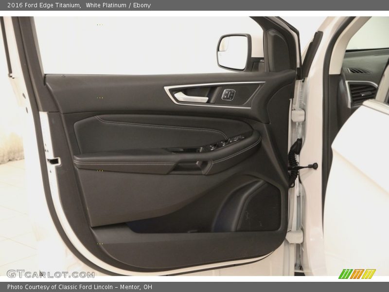White Platinum / Ebony 2016 Ford Edge Titanium