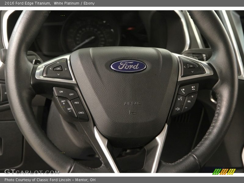 White Platinum / Ebony 2016 Ford Edge Titanium