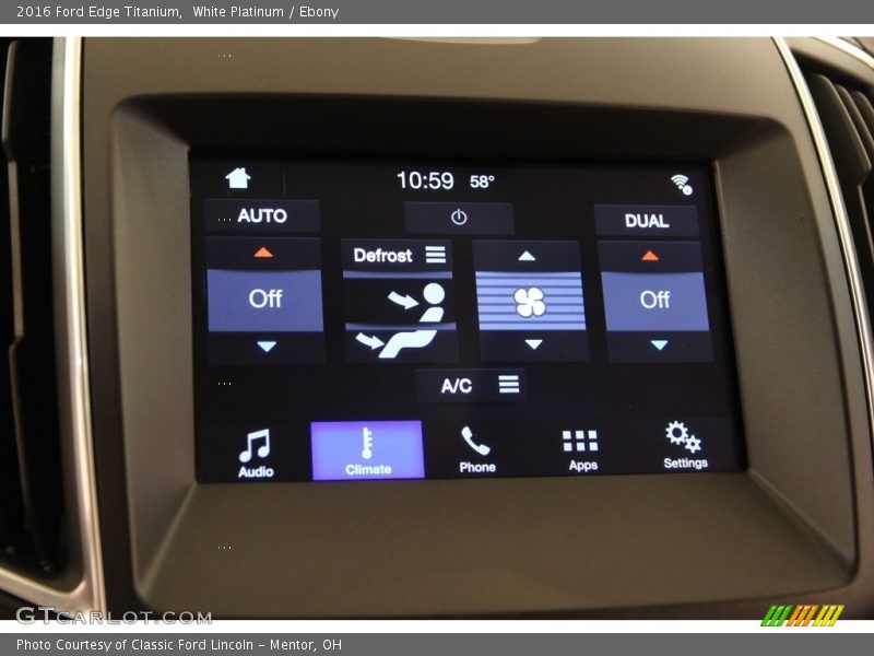 White Platinum / Ebony 2016 Ford Edge Titanium