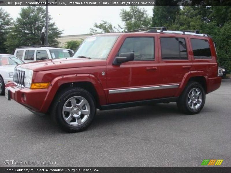 Inferno Red Pearl / Dark Slate Gray/Light Graystone 2006 Jeep Commander Limited 4x4