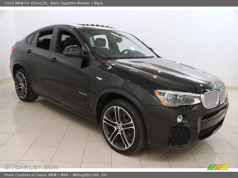 Black Sapphire Metallic / Black 2016 BMW X4 xDrive28i