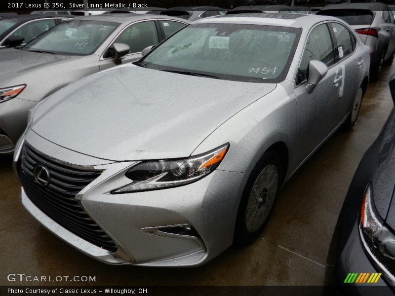 Silver Lining Metallic / Black 2017 Lexus ES 350