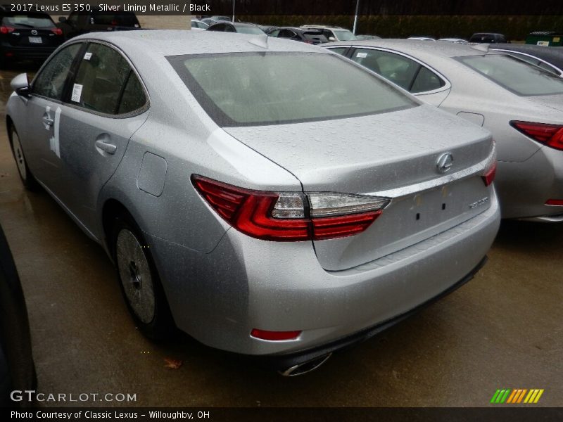 Silver Lining Metallic / Black 2017 Lexus ES 350