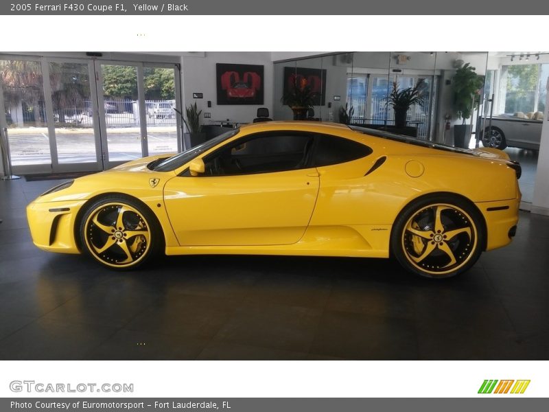 Yellow / Black 2005 Ferrari F430 Coupe F1