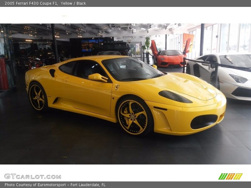 Yellow / Black 2005 Ferrari F430 Coupe F1