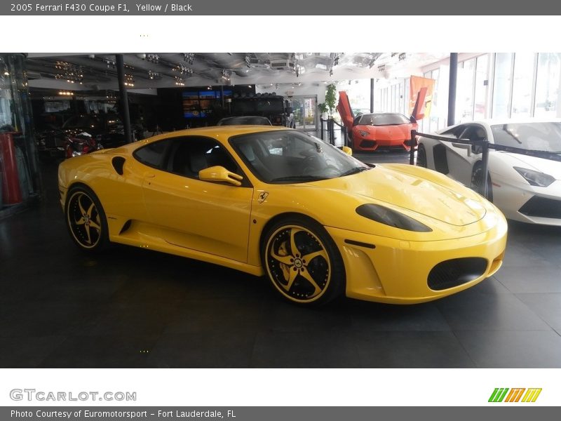 Yellow / Black 2005 Ferrari F430 Coupe F1