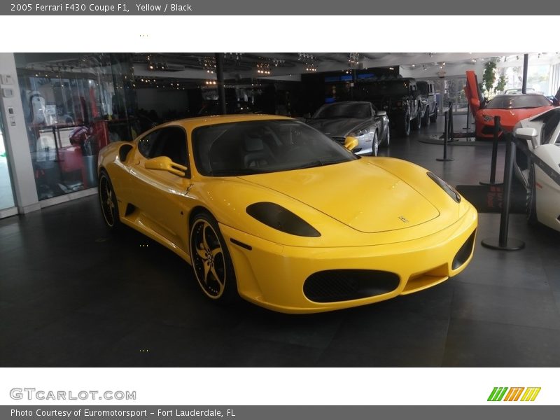 Yellow / Black 2005 Ferrari F430 Coupe F1