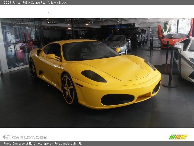 Yellow / Black 2005 Ferrari F430 Coupe F1