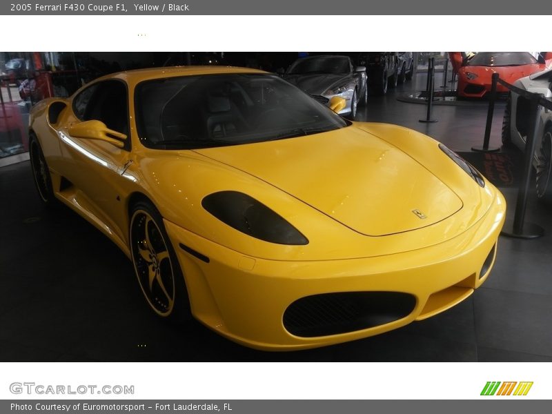 Yellow / Black 2005 Ferrari F430 Coupe F1