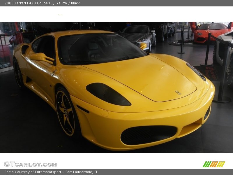 Yellow / Black 2005 Ferrari F430 Coupe F1