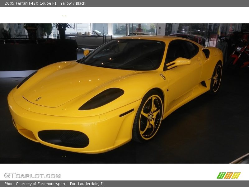 Yellow / Black 2005 Ferrari F430 Coupe F1