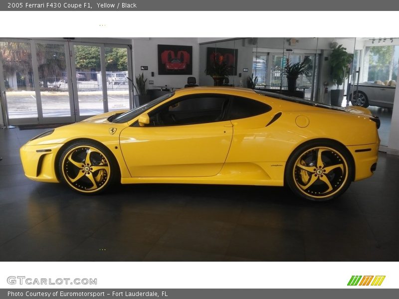 Yellow / Black 2005 Ferrari F430 Coupe F1