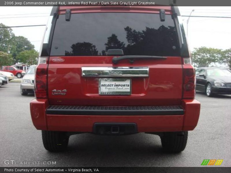 Inferno Red Pearl / Dark Slate Gray/Light Graystone 2006 Jeep Commander Limited 4x4