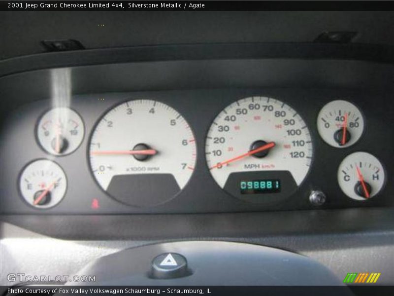 Silverstone Metallic / Agate 2001 Jeep Grand Cherokee Limited 4x4