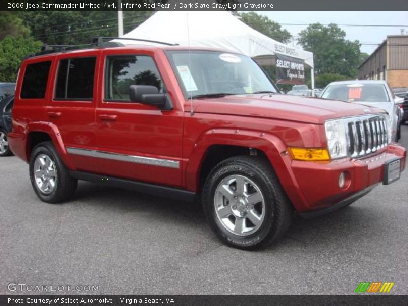 Inferno Red Pearl / Dark Slate Gray/Light Graystone 2006 Jeep Commander Limited 4x4