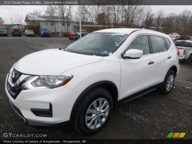 Glacier White / Charcoal 2017 Nissan Rogue S AWD