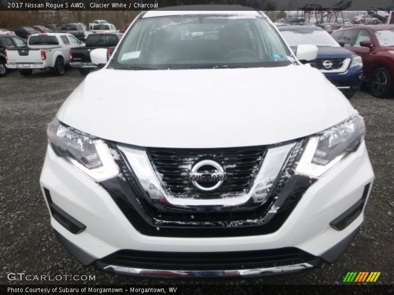 Glacier White / Charcoal 2017 Nissan Rogue S AWD