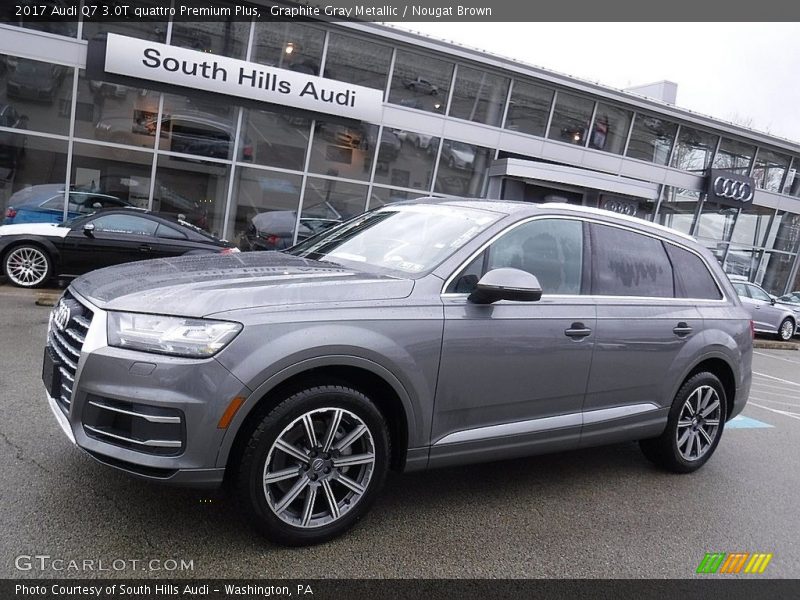 Graphite Gray Metallic / Nougat Brown 2017 Audi Q7 3.0T quattro Premium Plus