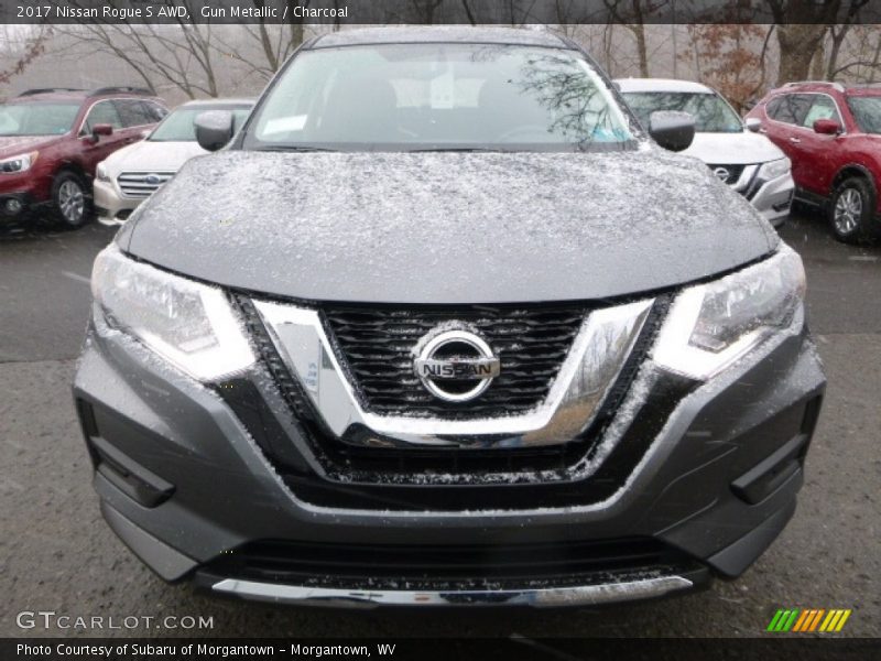 Gun Metallic / Charcoal 2017 Nissan Rogue S AWD