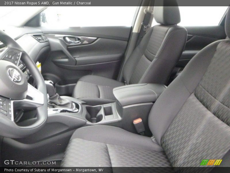 Gun Metallic / Charcoal 2017 Nissan Rogue S AWD