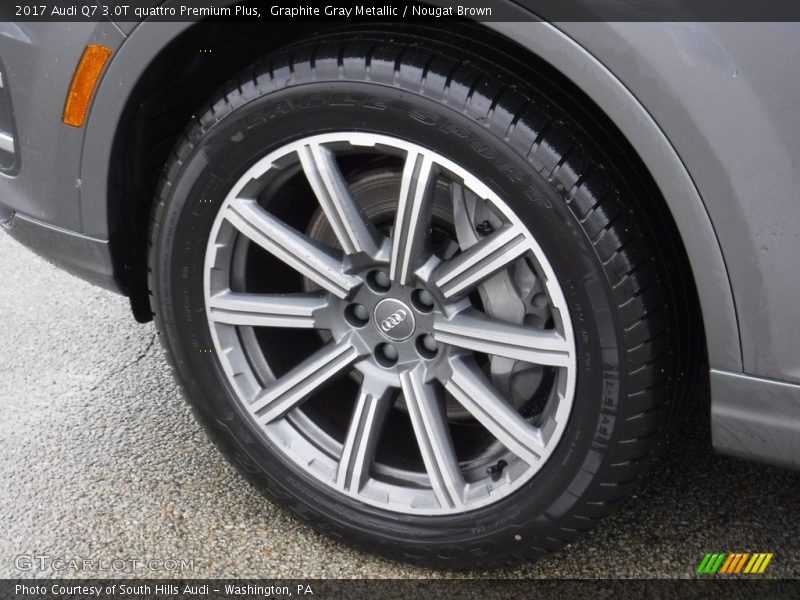 Graphite Gray Metallic / Nougat Brown 2017 Audi Q7 3.0T quattro Premium Plus