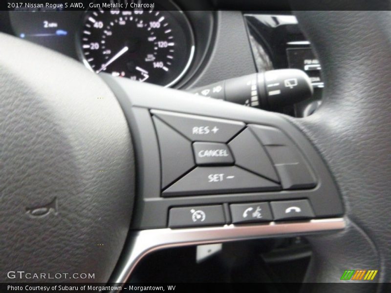 Gun Metallic / Charcoal 2017 Nissan Rogue S AWD