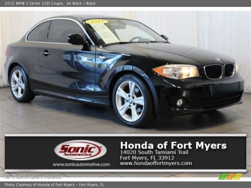 Jet Black / Black 2012 BMW 1 Series 128i Coupe