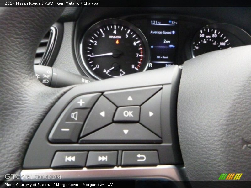 Gun Metallic / Charcoal 2017 Nissan Rogue S AWD
