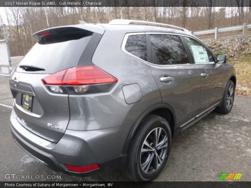 Gun Metallic / Charcoal 2017 Nissan Rogue SL AWD