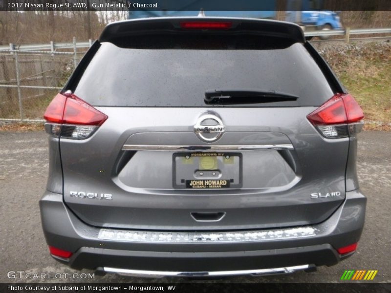 Gun Metallic / Charcoal 2017 Nissan Rogue SL AWD